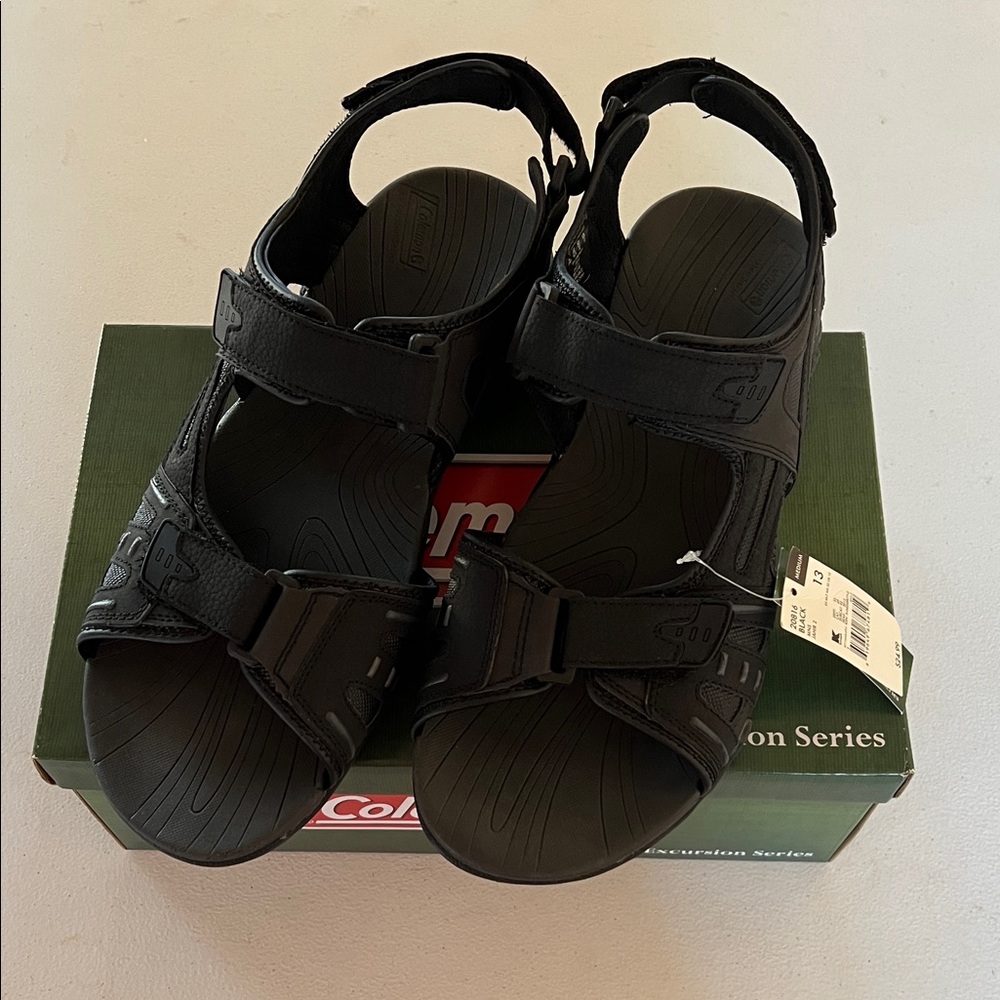 NWT Coleman Black Outdoor Sandals Size 13M